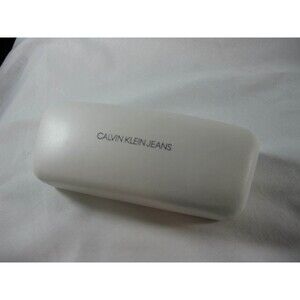 Calvin Klein Jeans White Hard Case for Glasses Velvet Lined